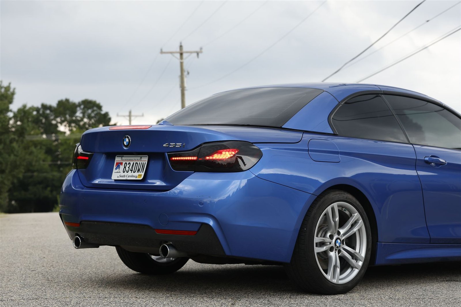 BMW 435i convertible in blue