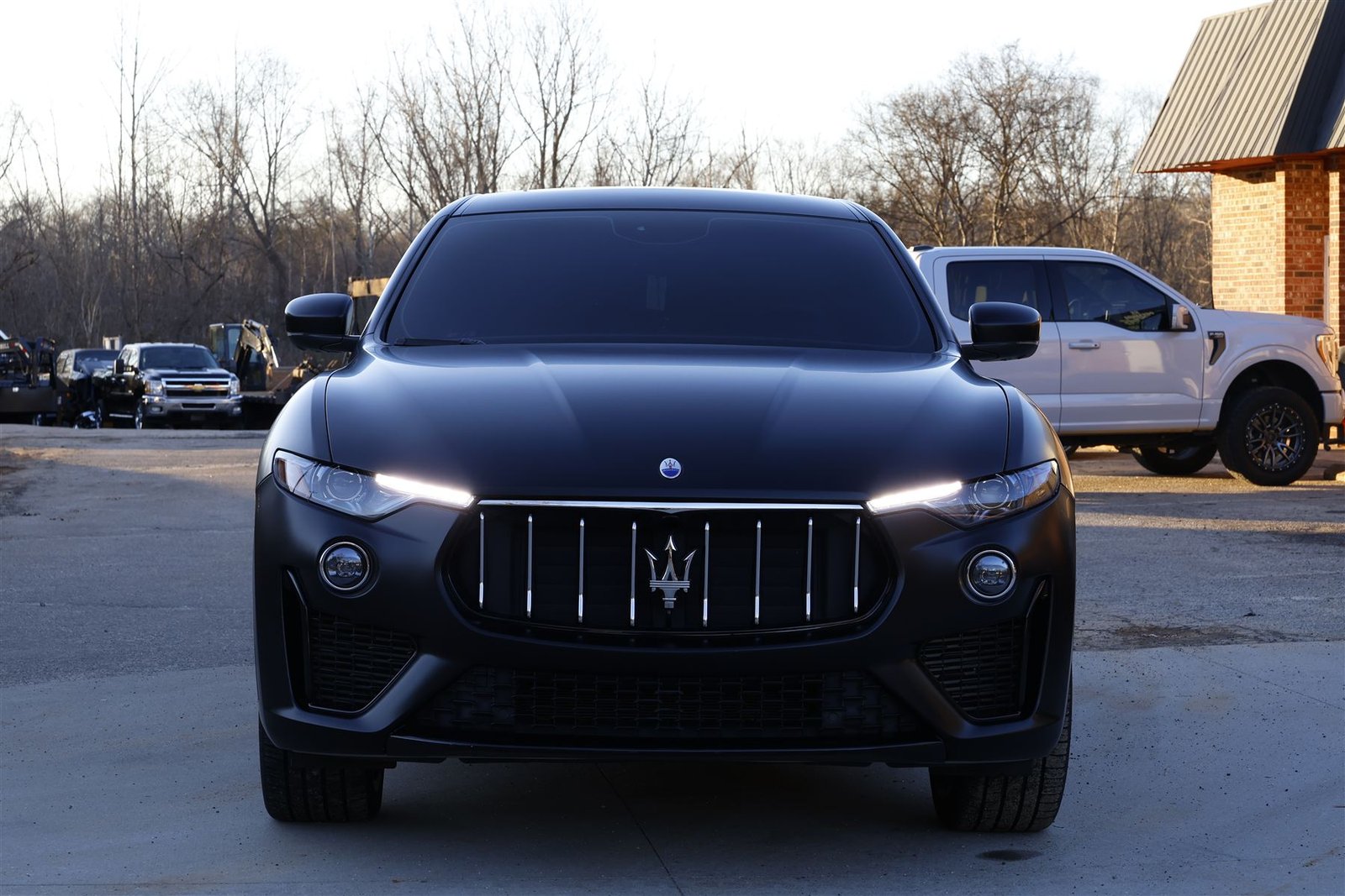 Maserati Levante with black PPF outside the shop
